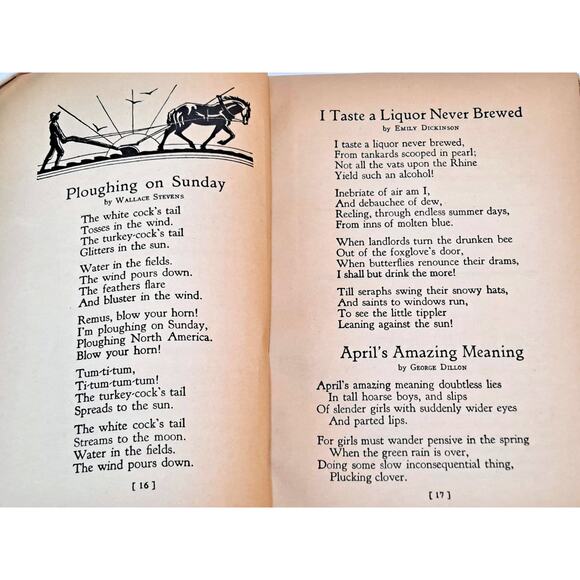 Poems for Every Mood compiled by Monroe and Zabel (1933 Early Ed. HC w/o DJ) - Picture 5 of 11